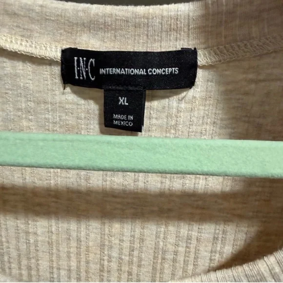 INC International Concepts Beige Short Sleeve Casual Summer Mini Dress SZ XL - Picture 5 of 5